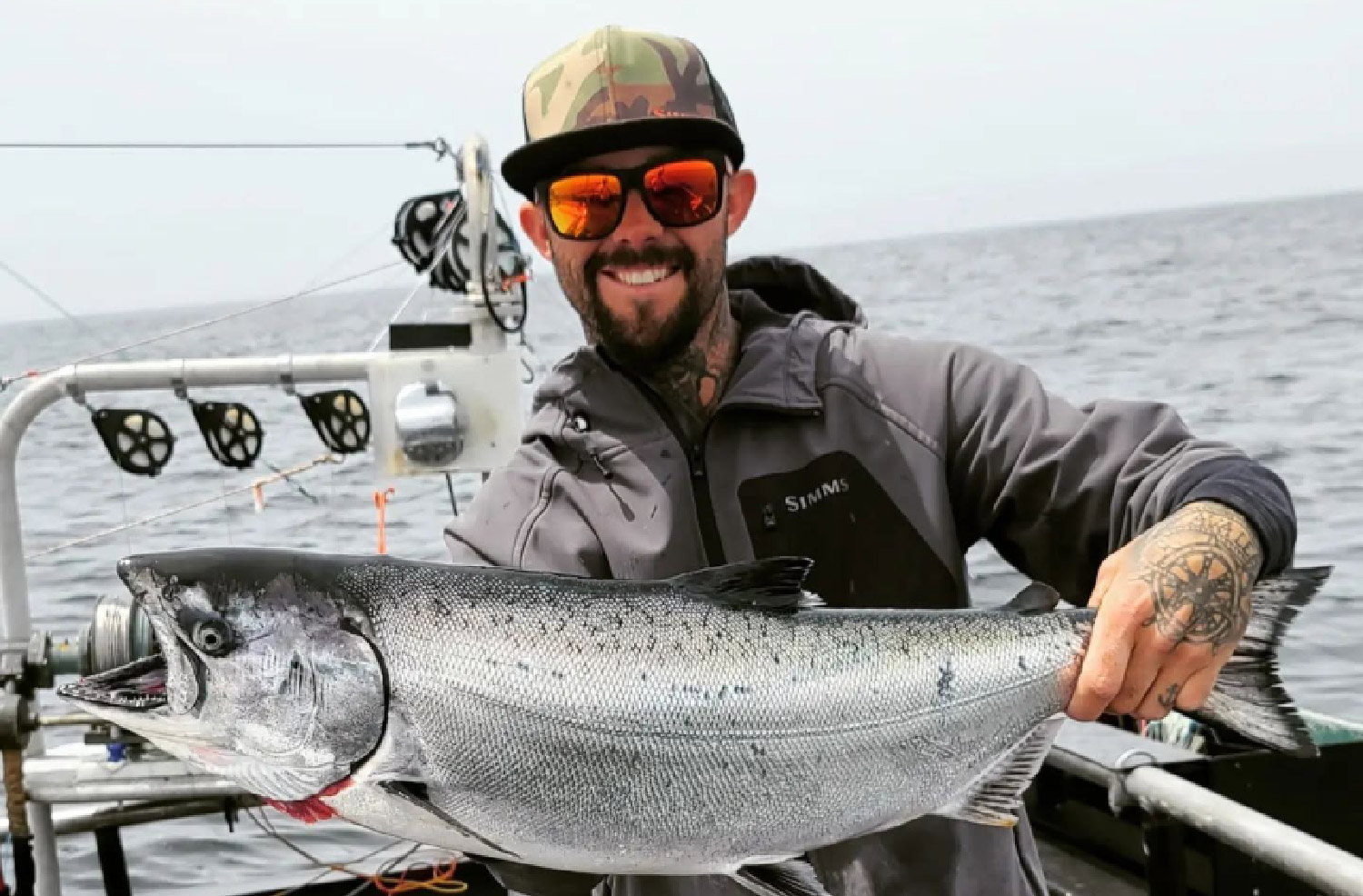 Tim Obert holding a California King Salmon