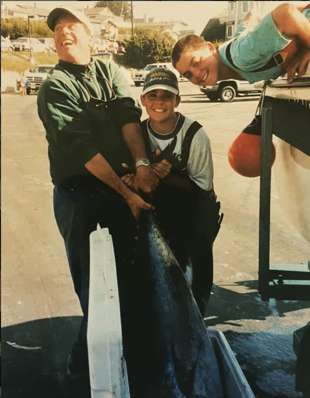 Tim and his brother and father