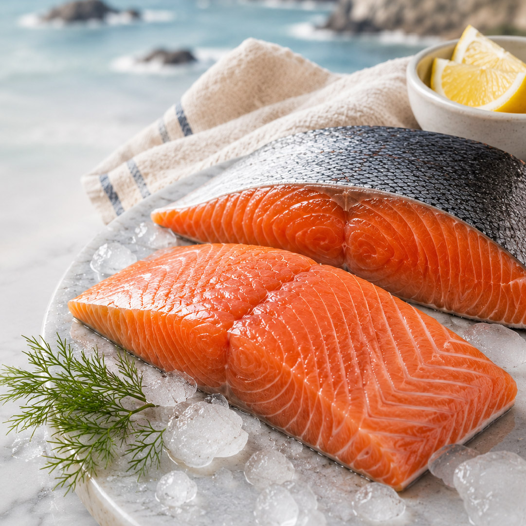 fresh california king salmon